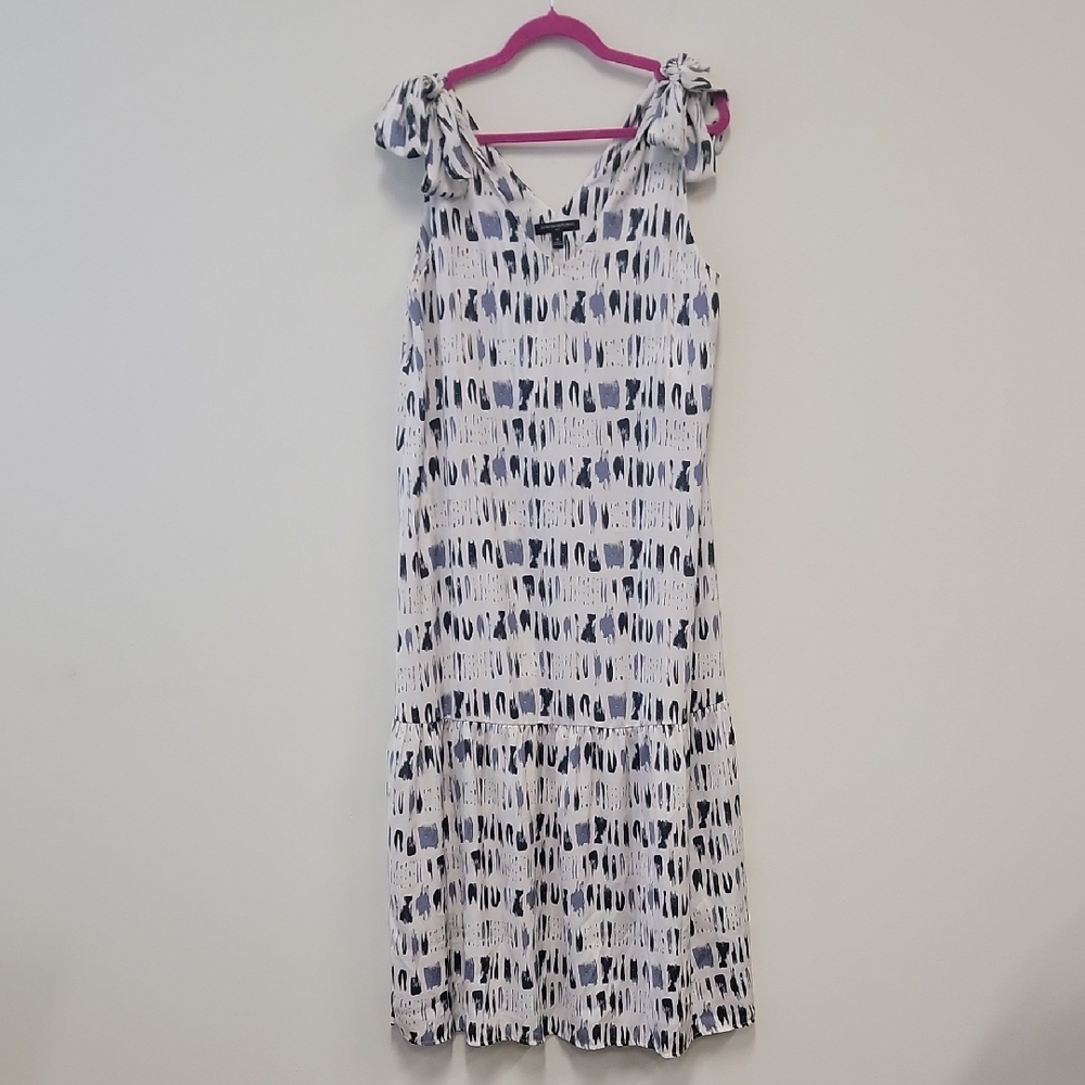 Banana Republic Monochrome Abstract Maxi Dress